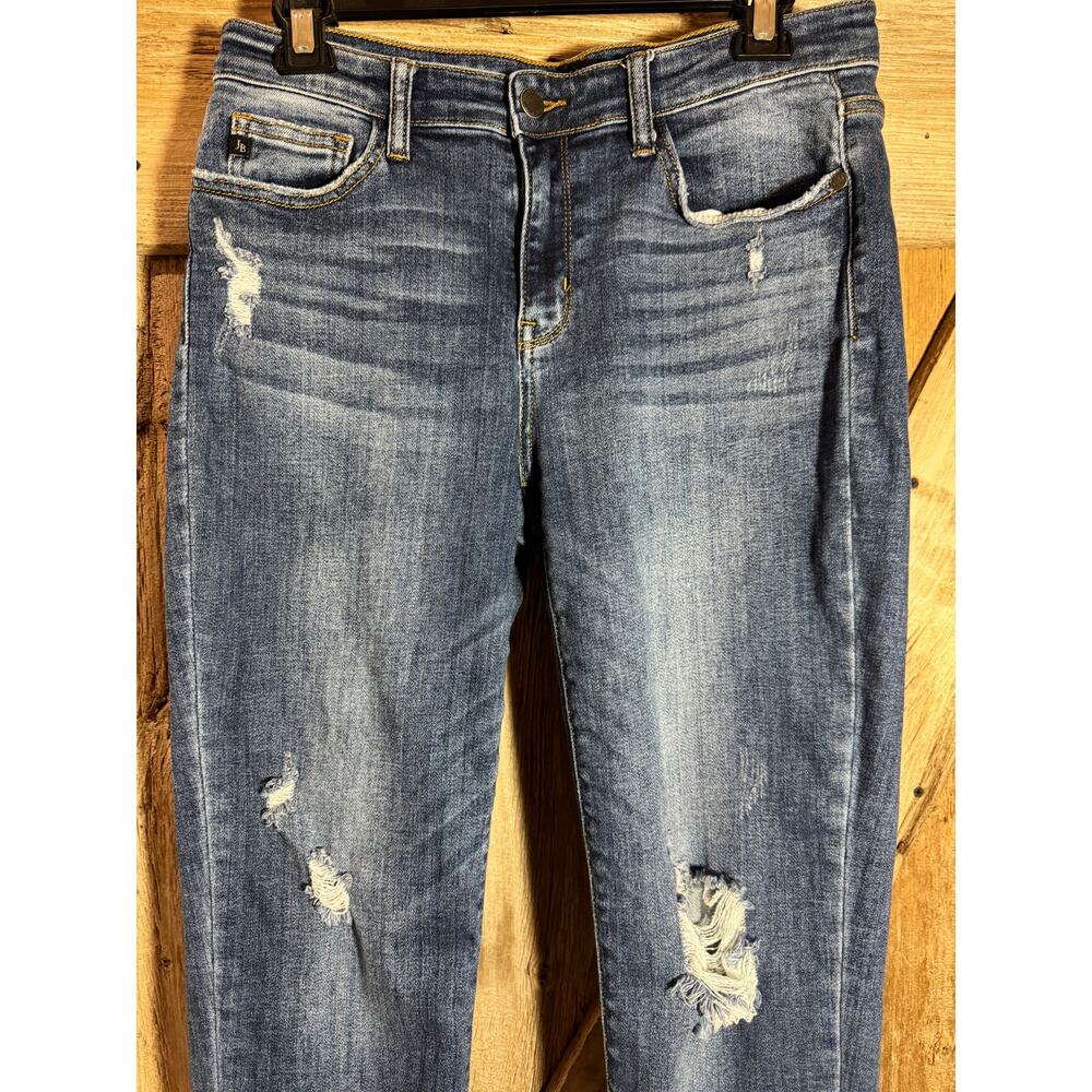 Judy Blue Jeans Los Angeles Slim Fit Distressed Blue Women's Size 9/29 - Picture 2 of 11